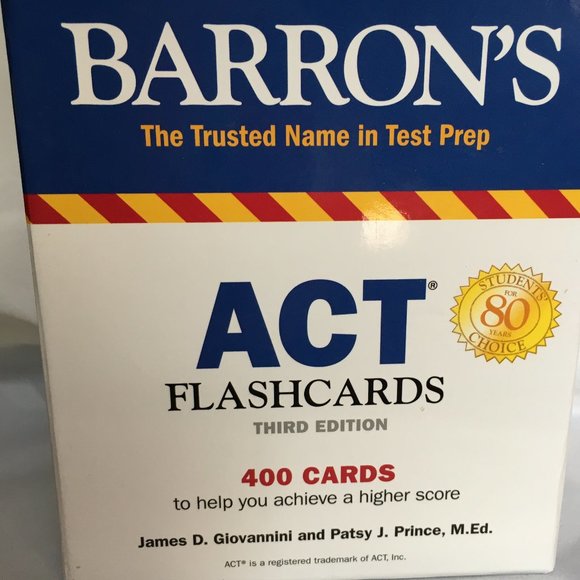Barron's ACT Flashcards 3rd Edn 400 Cards - Like New!! - Picture 1 of 7